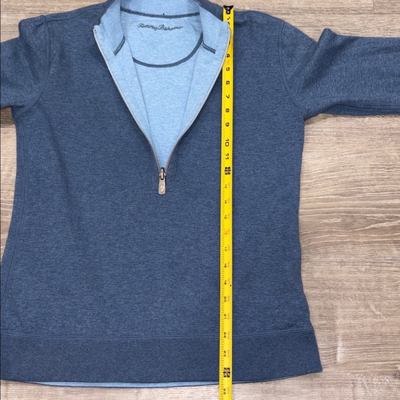 Tommy Bahama Men's Blue Zip-Up Sweater - Picture 11 of 13